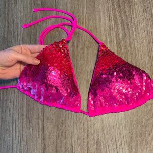 Sequin Victoria Secret Triangle Swim Top